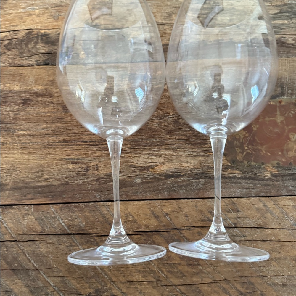 Waterford Crystal Clear Wine Glass Pair